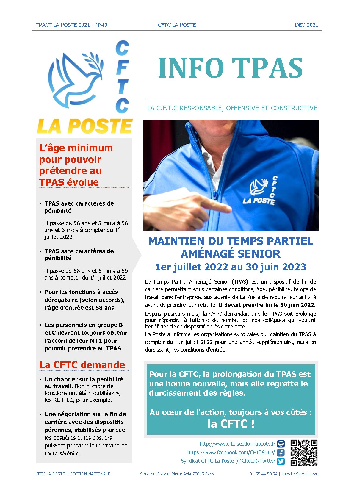 TPAS CFTC LA POSTE